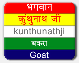 Kunthunathji Tirthankar, Kunthunathji Symbol Goat